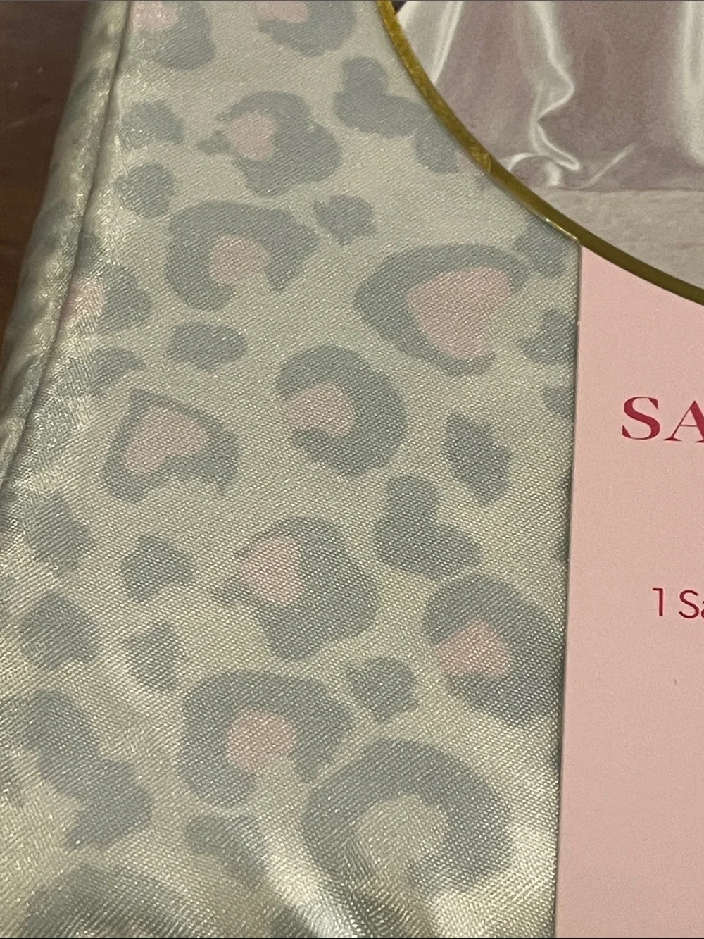 Paris Hilton Satin Sheet Set Twin new Flat, Fitted and 1 Pillowcase Leopard